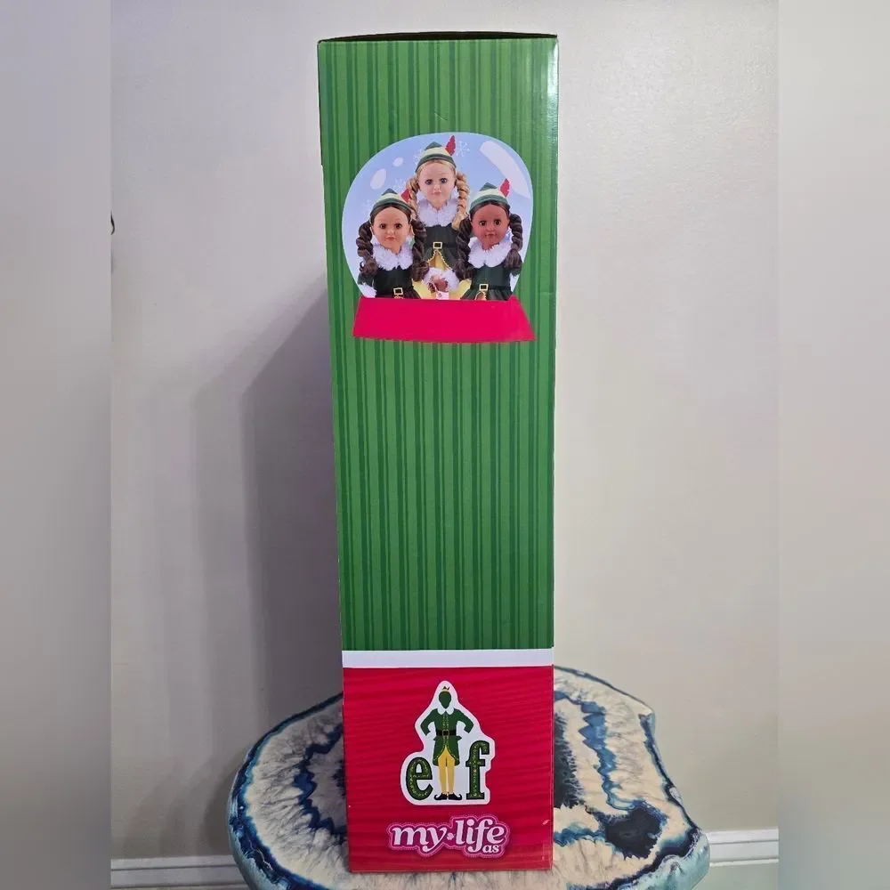 My Life As Buddy Elf Christmas Dark Brunette Color Changing Pasta New 18” Doll